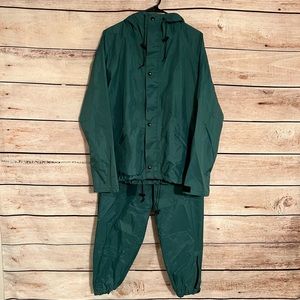 Gortex Log House 2 Piece Rain Hooded Jacket & Pants Jacket Size S Pants Size M